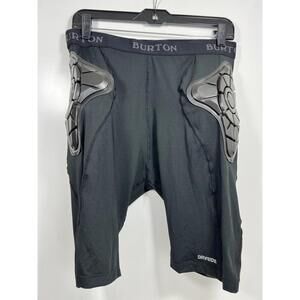 Burton Total Impact Padded Dryride G-Form Shorts Sz Large Black Snowboard